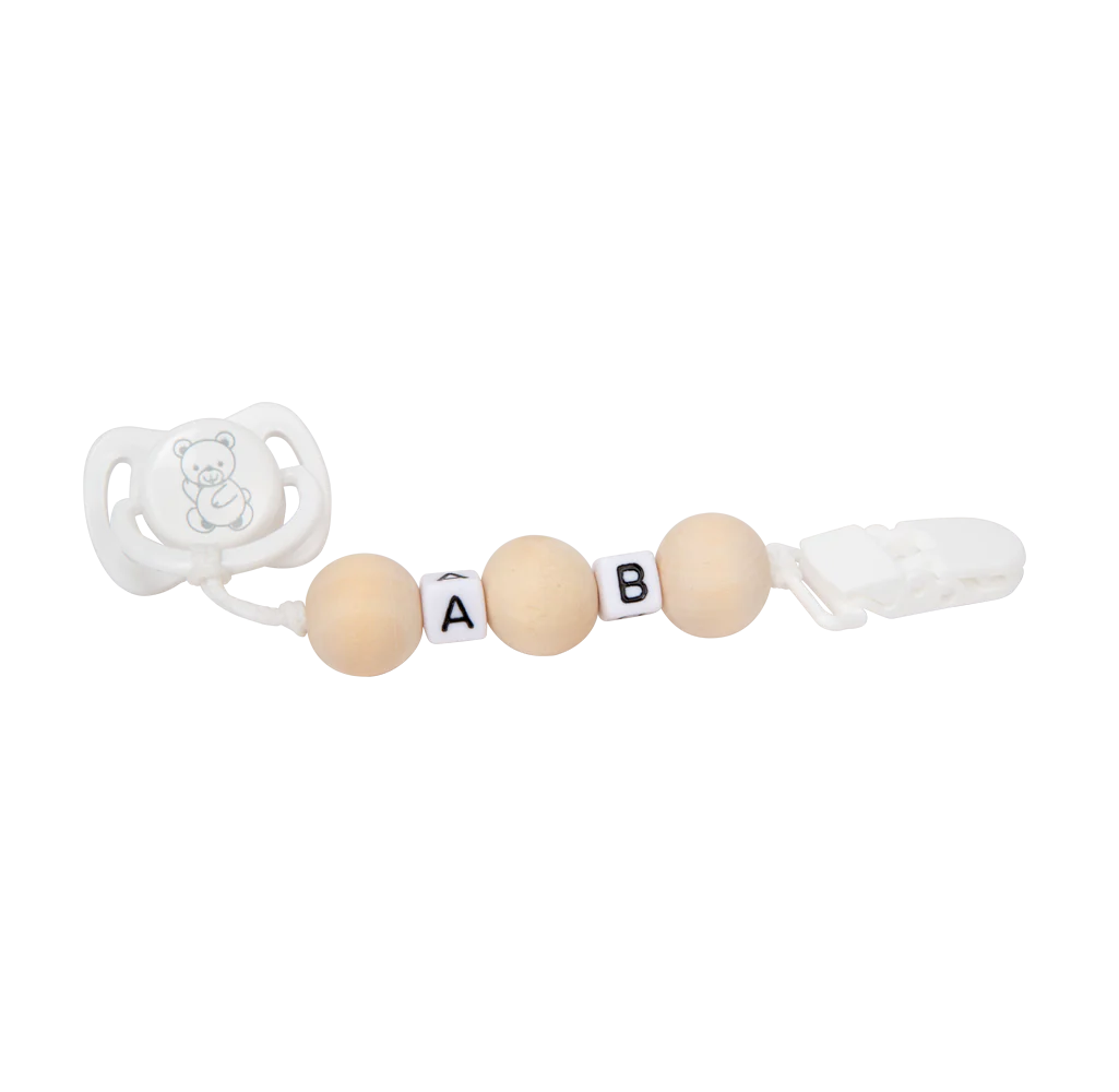 White Wooden Doll's Dummy & Chain