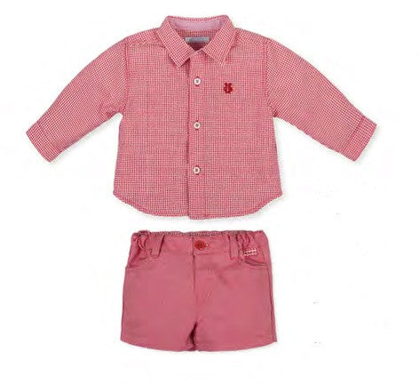 SS17 Tutto Piccolo Boys Red Shirt and Shorts Set 2010/2310