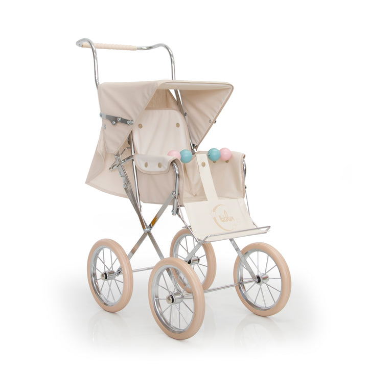 BebeLux 'Paris Big' Beige Spanish Doll's Pushchair with Bag 2311-B