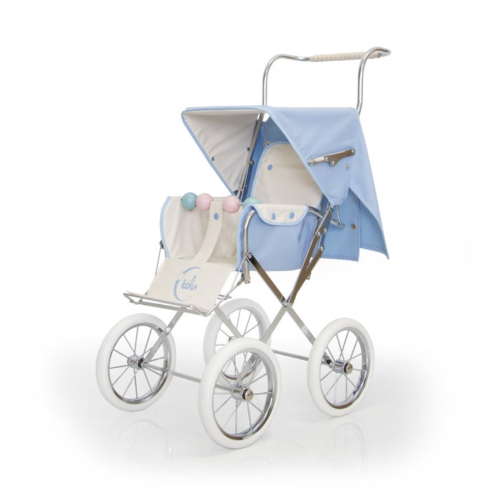 BebeLux  'Paris Big' Blue Spanish Doll's Pushchair with Bag 2311-C