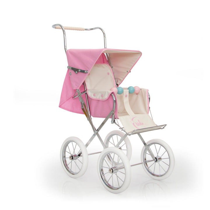 BebeLux 'Paris Big'  Pink Spanish Dolls Pushchair with Bag 2311-R