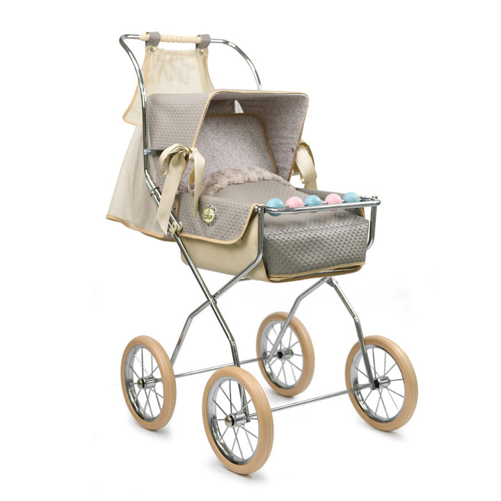 Bebelux Grey Vintage Reborn Spanish Doll's Pushchair 2320-G