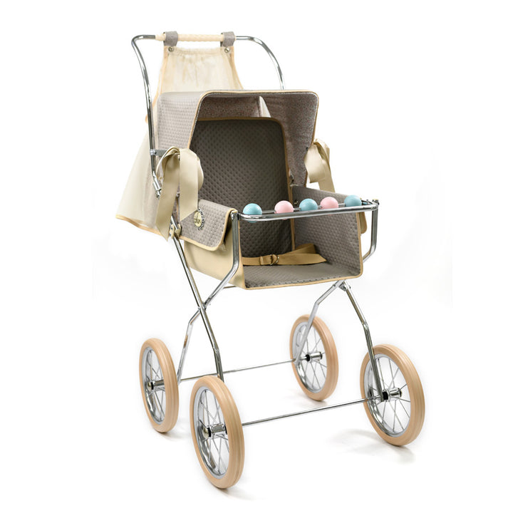 Bebelux Grey Vintage Reborn Spanish Doll's Pushchair 2320-G