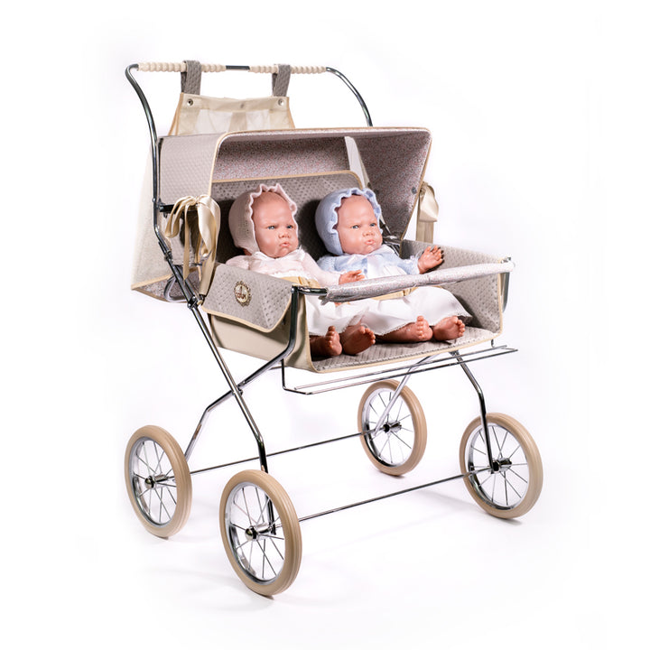 Bebelux Vintage Grey Twin Pushchair 2330-GEM-G