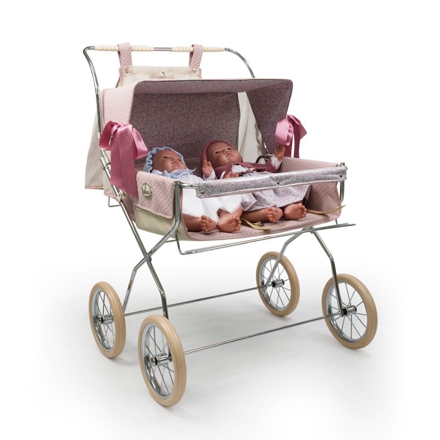 Bebelux Vintage Powder Pink Twin Pushchair 2330-R