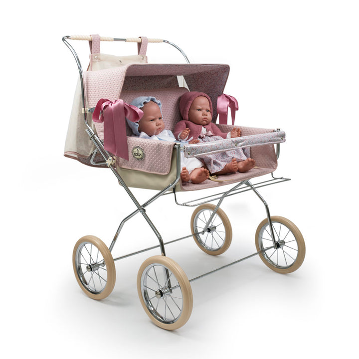 Bebelux Vintage Powder Pink Twin Pushchair 2330-R