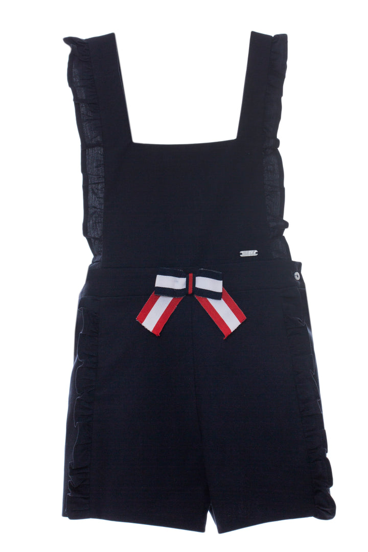 SS23 Patachou Girls Navy Blue Dungaree Set