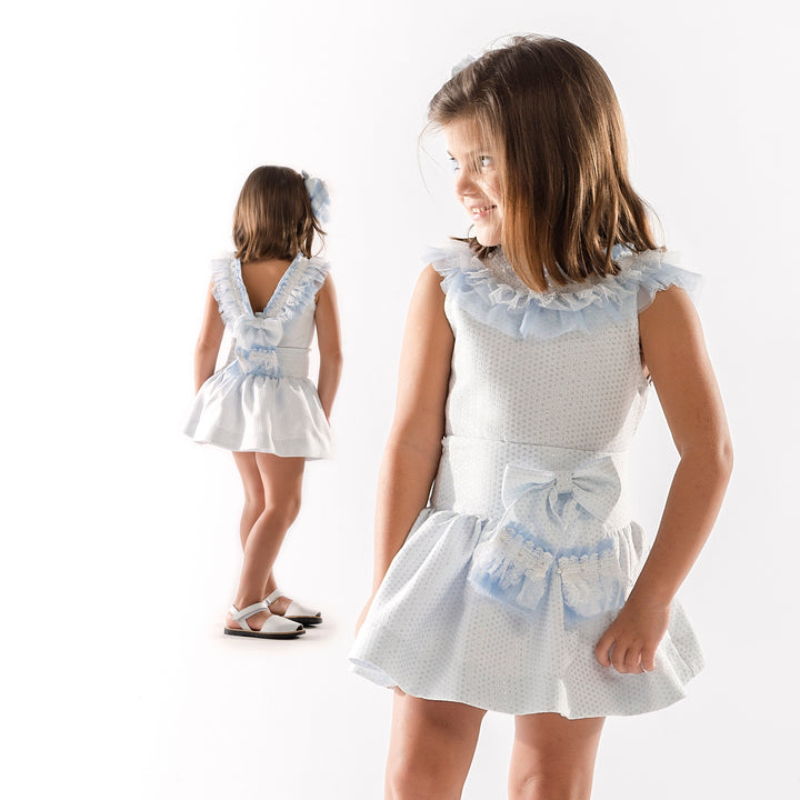 SS21 Naxos Girls Blue Sparkle Skirt Set