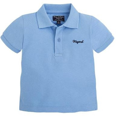 Mayoral Baby Boy Polo Top in White, Navy or Pale Blue 102 - Liquorice Kids