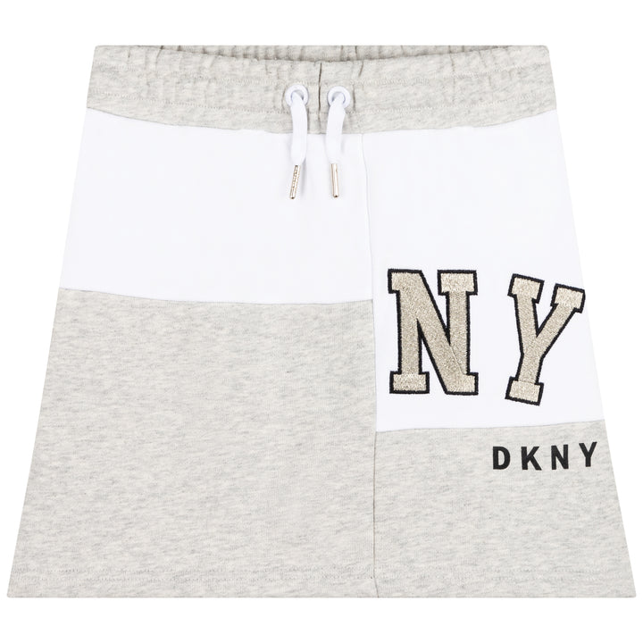 SS22 DKNY Girls White & Grey Skirt