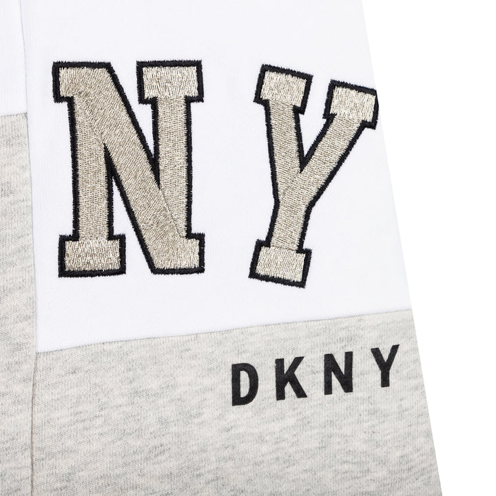 SS22 DKNY Girls White & Grey Skirt