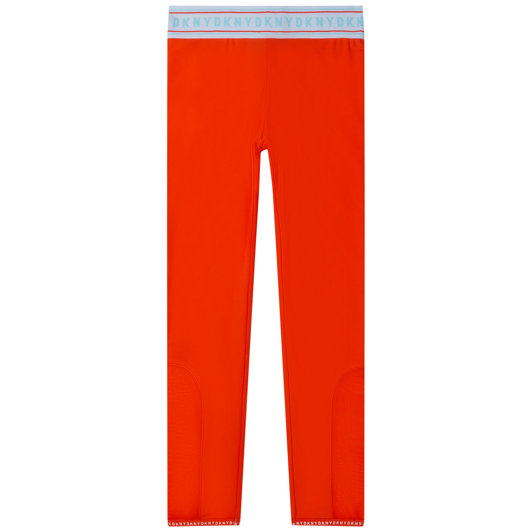 SS22 DKNY Girls Orange Leggings