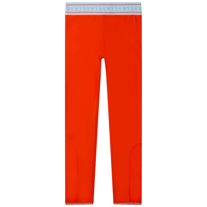 SS22 DKNY Girls Orange Leggings