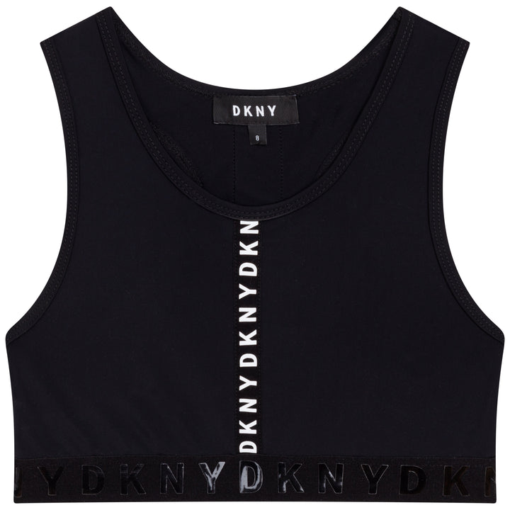 SS22 DKNY Girls Black Sports Top