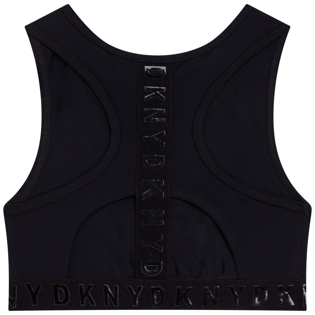 SS22 DKNY Girls Black Sports Top