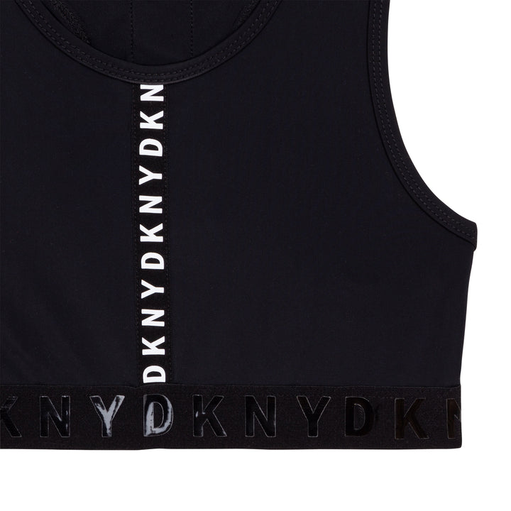 SS22 DKNY Girls Black Sports Top