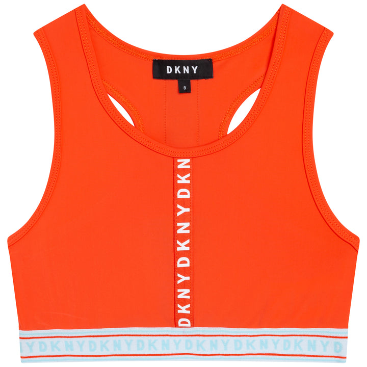 SS22 DKNY Girls Orange Sports Top