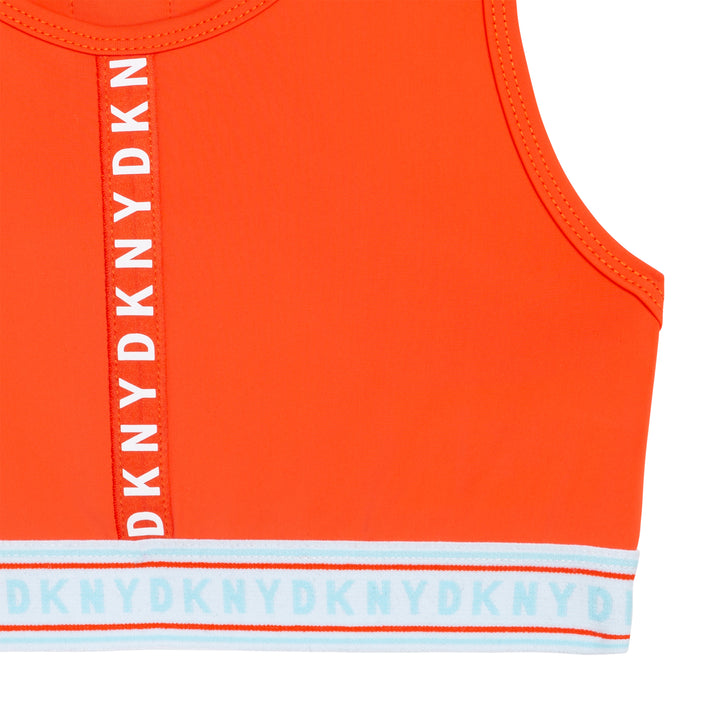 SS22 DKNY Girls Orange Sports Top