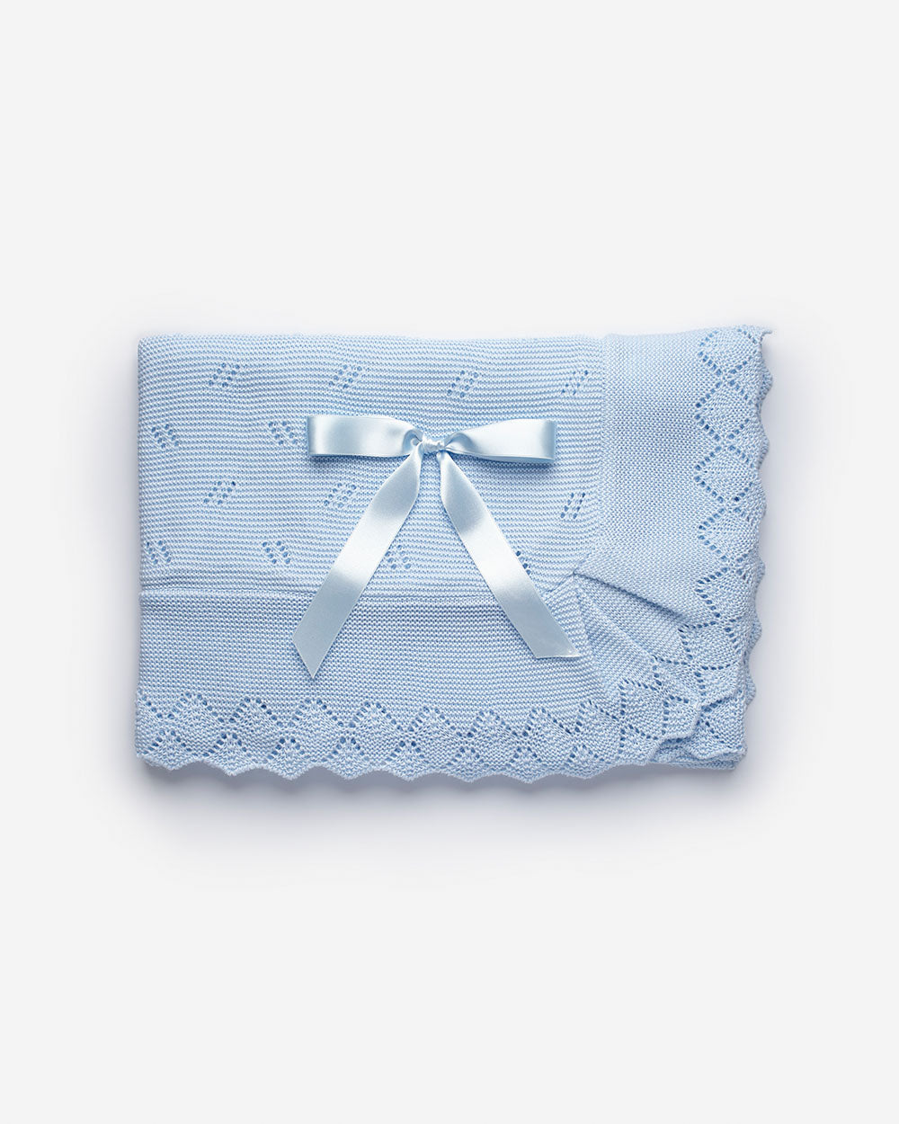 Julianna Blue Bow Baby Blanket