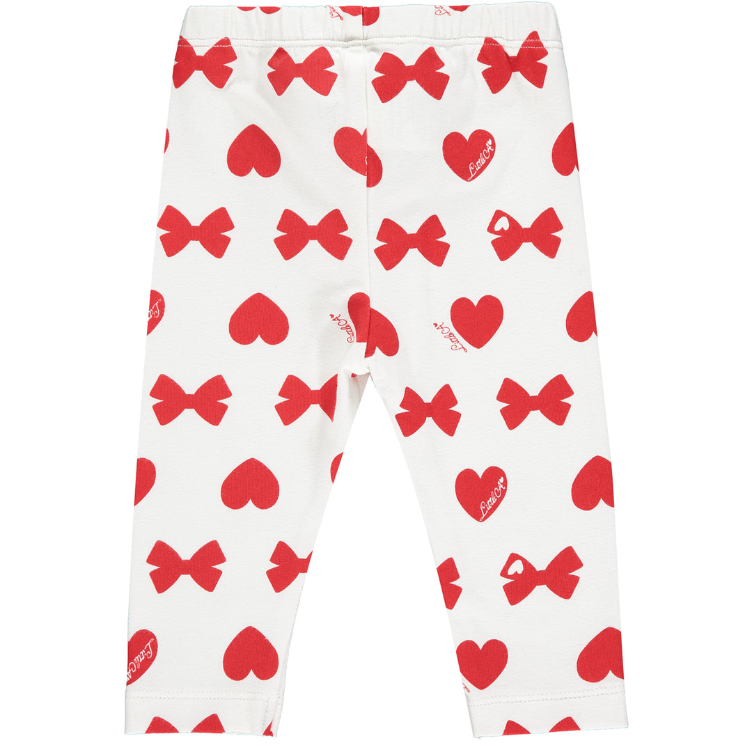 AW21 Little A Dee Girls Brianna Bows & Hearts Leggings Set