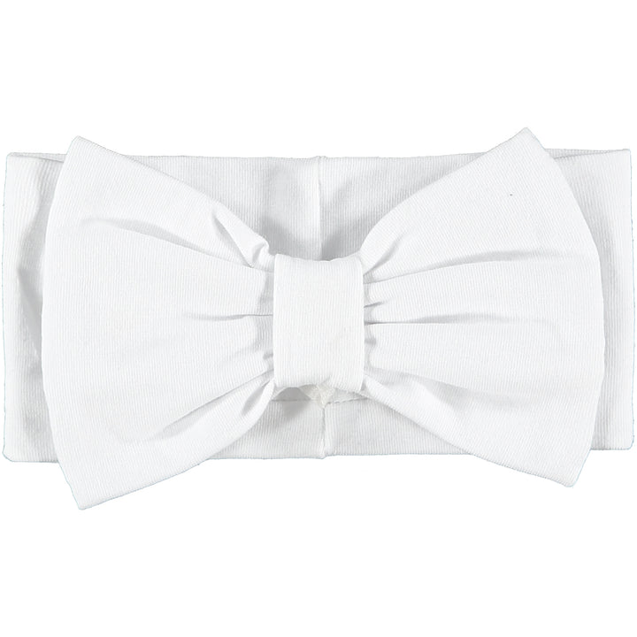 AW21 Little A Dee Baby Girls Anika White Bow Headband