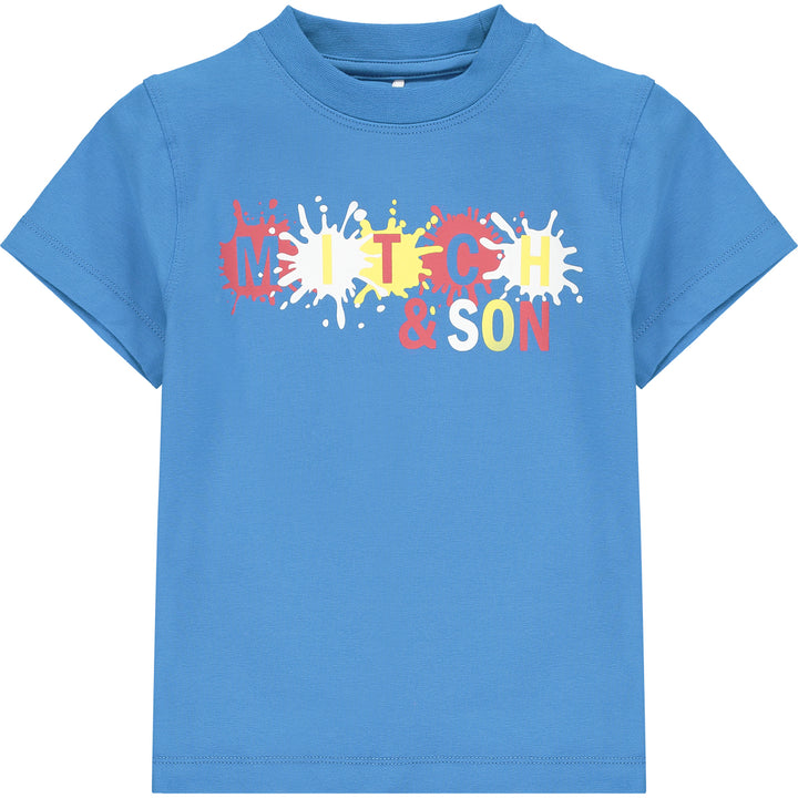 SS21 Mitch & Son Boys Castle Blue Paint Splash T-Shirt