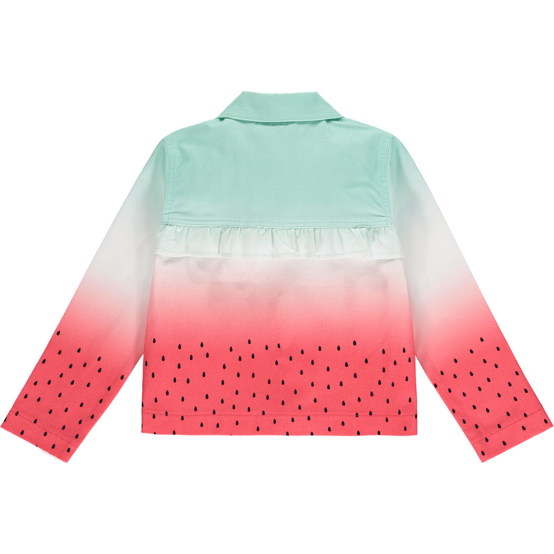 SS22 A Dee Girls Emma Watermelon Ombre Denim Jacket