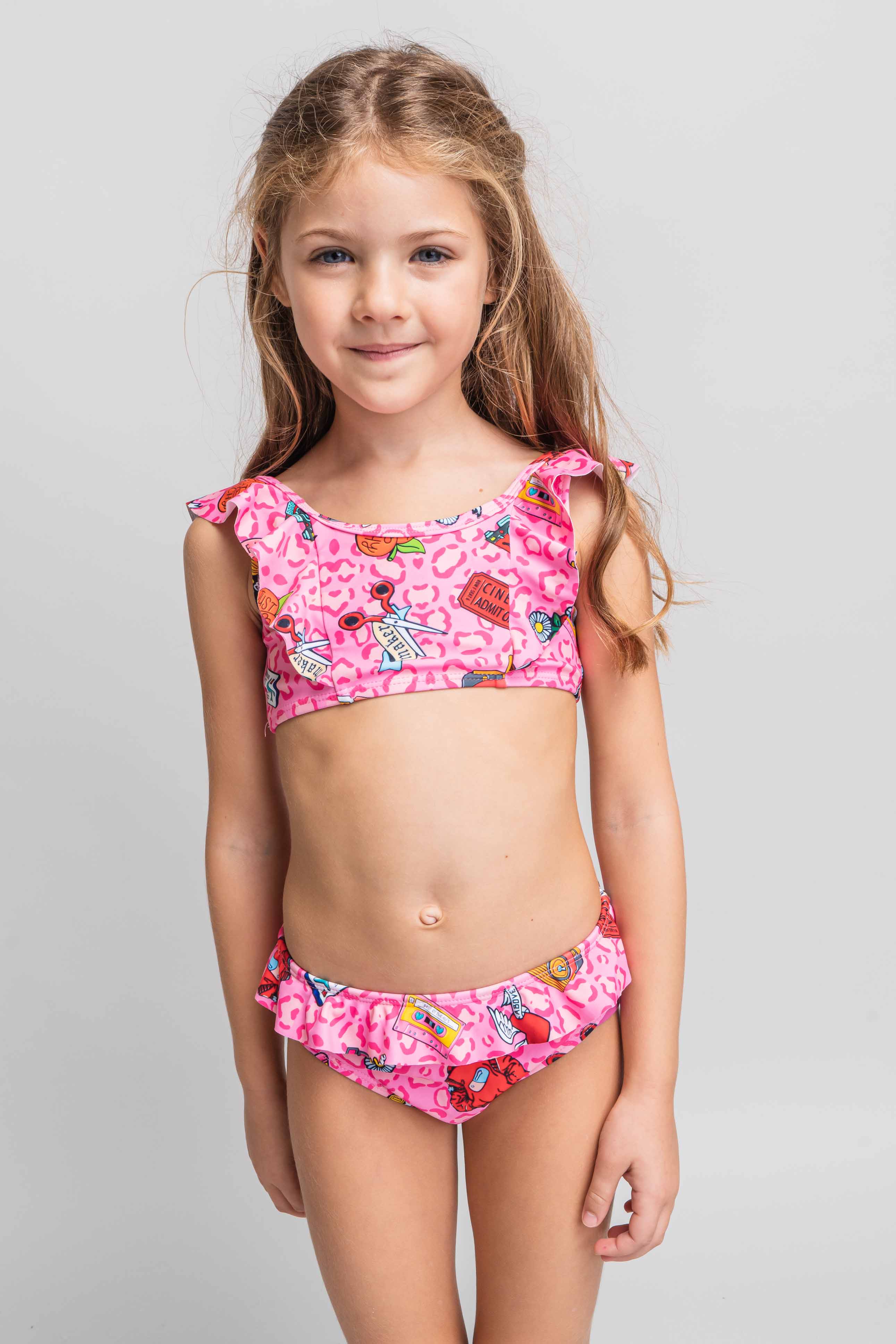 Girls pink bikini on sale