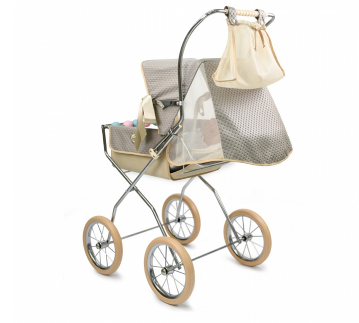 Bebelux Grey Vintage Reborn Spanish Doll's Pushchair 2320-G