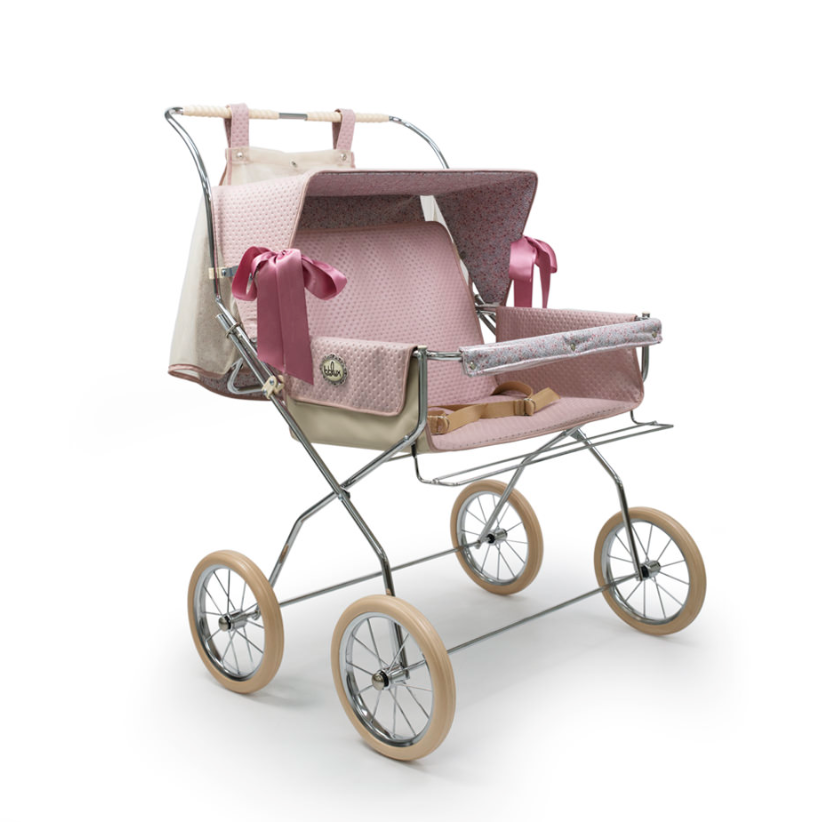 Bebelux Vintage Powder Pink Twin Pushchair 2330-R