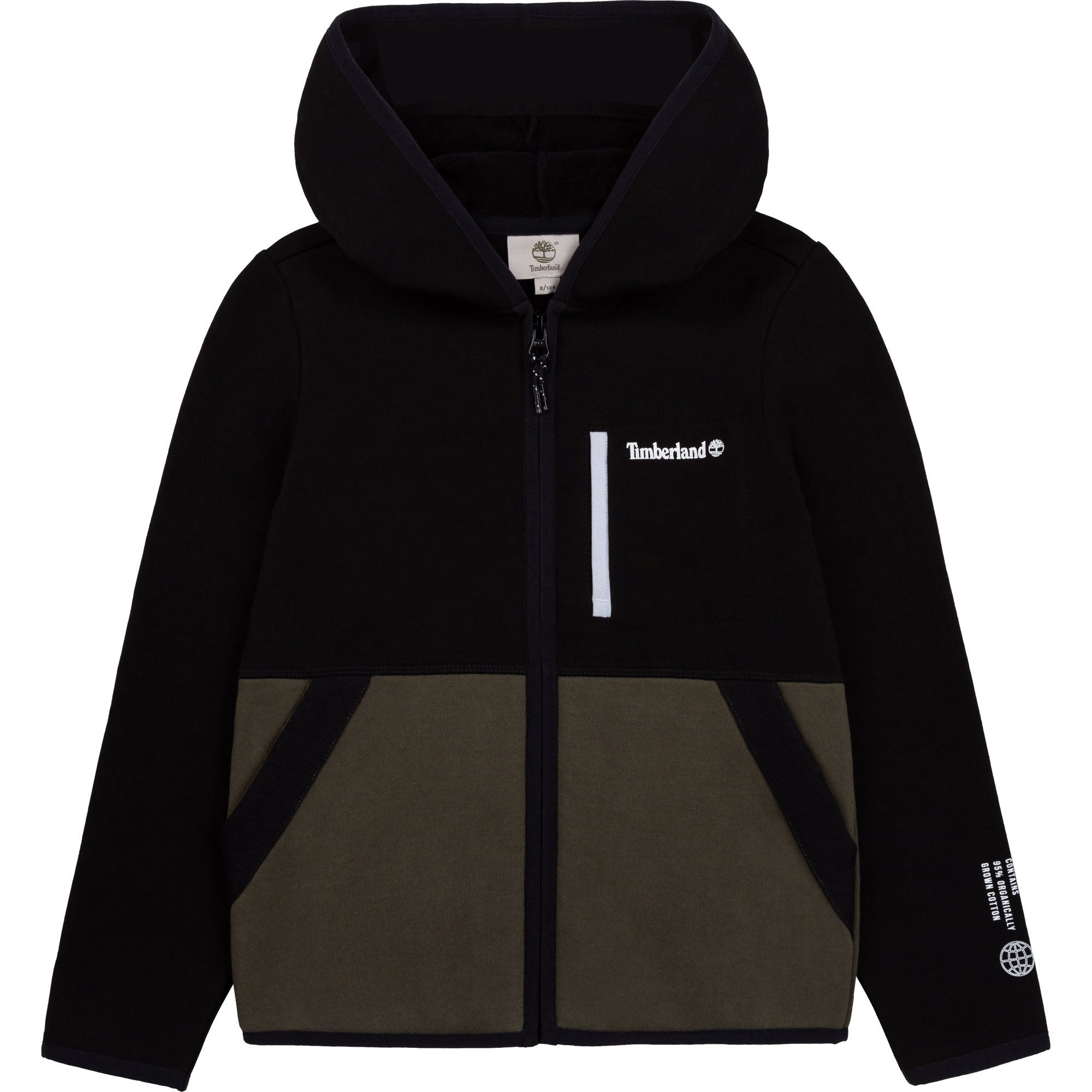 AW21 Timberland Boys Khaki Black Hoodie