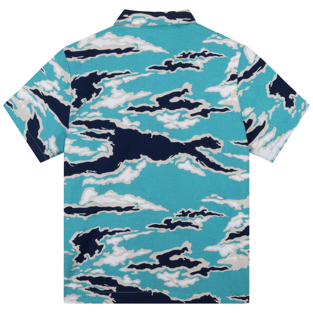 SS22 Timberland Boys Turquoise Camouflage Shirt