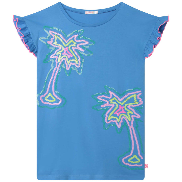 SS23 Billieblush Girls Blue Palm Tree Dress