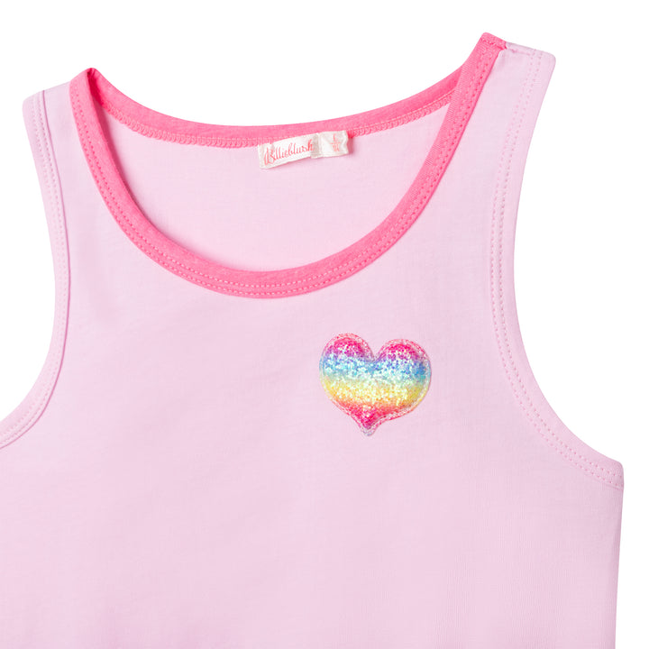 SS22 Billieblush Girls Pink Heart Vest Top