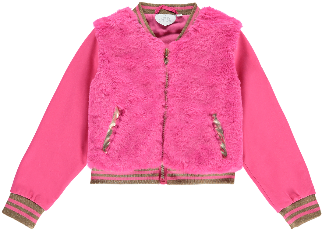 AW18 A*Dee Girls Jill Pink Princess Bomber Jacket