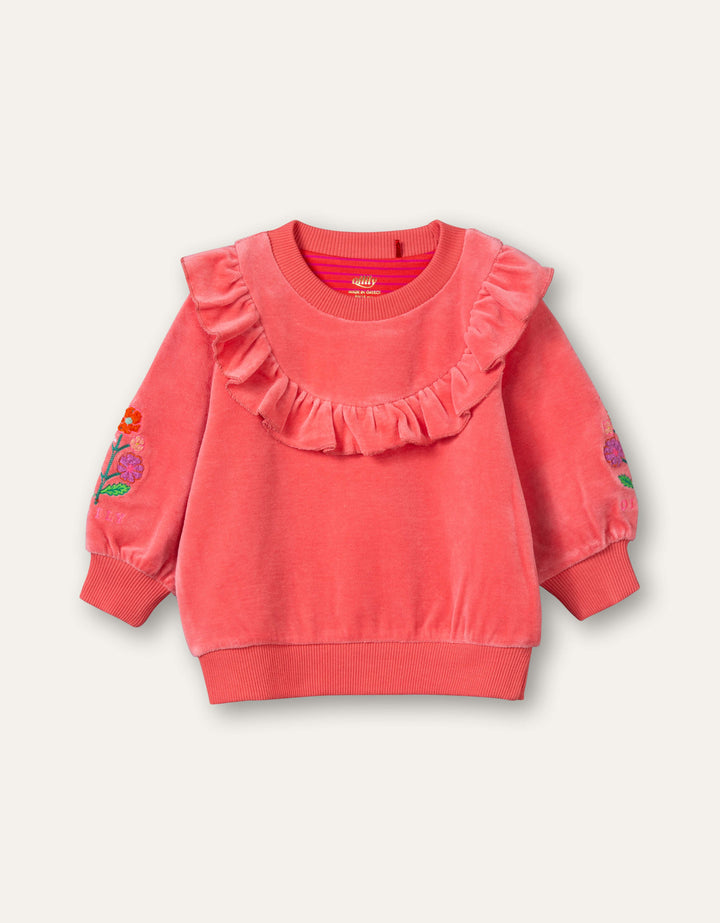 AW22 Oilily Girls Humpkin Nicky Velvet Flower Sweater 39