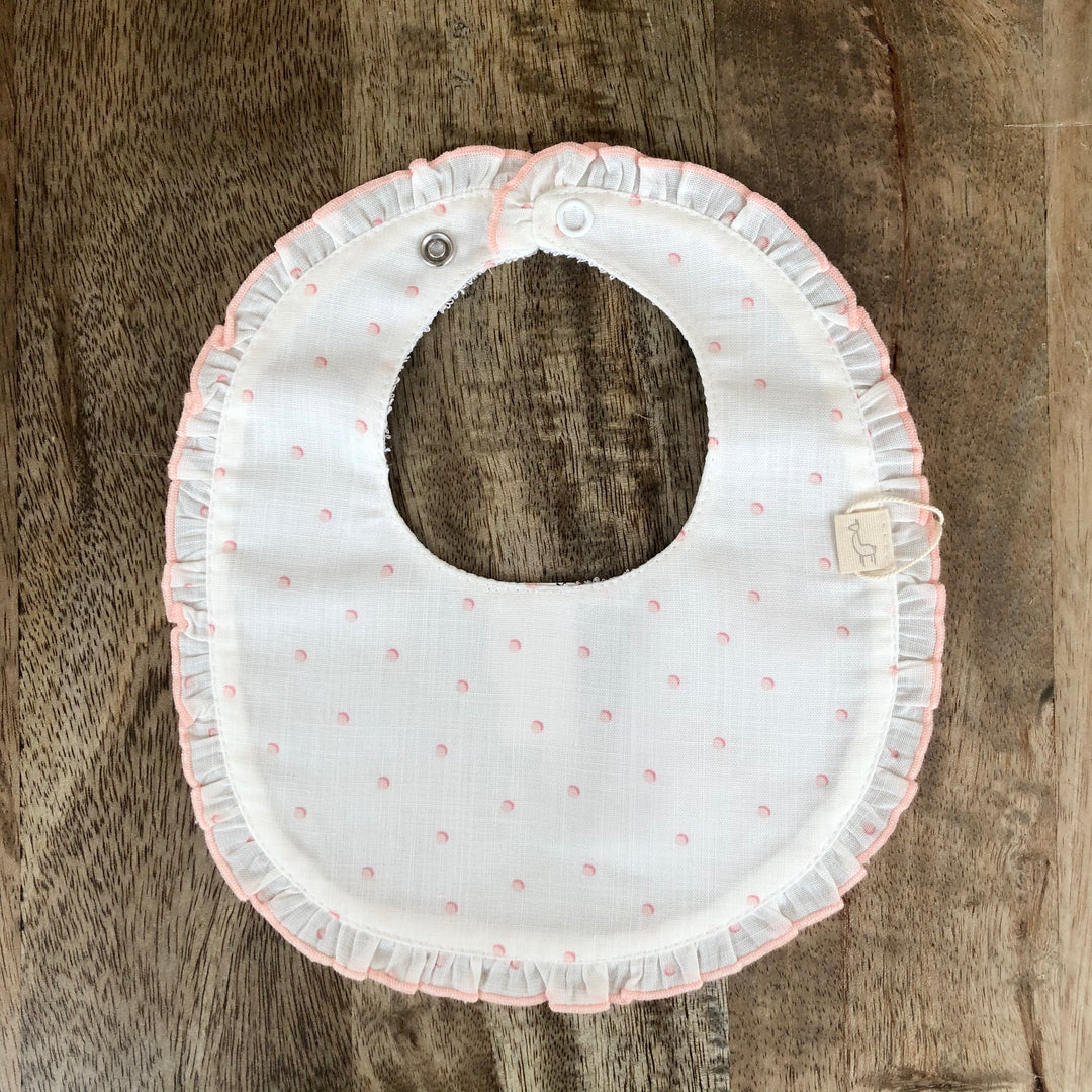 Baby Gi Ivory & Peach Bubbles Bib