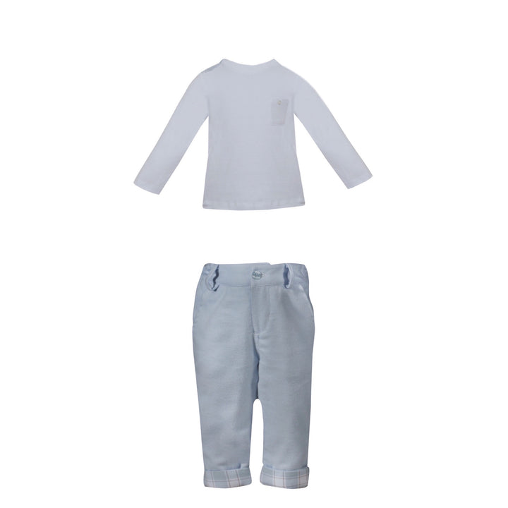 AW19 Patachou Boys Blue Check Set