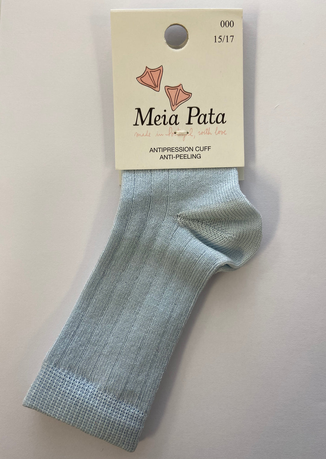 Meia Pata Blue Ribbed Knee High Socks