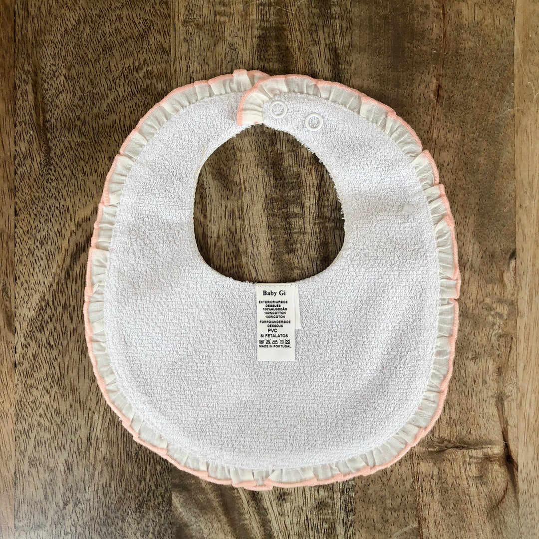 Baby Gi Ivory & Peach Bubbles Bib