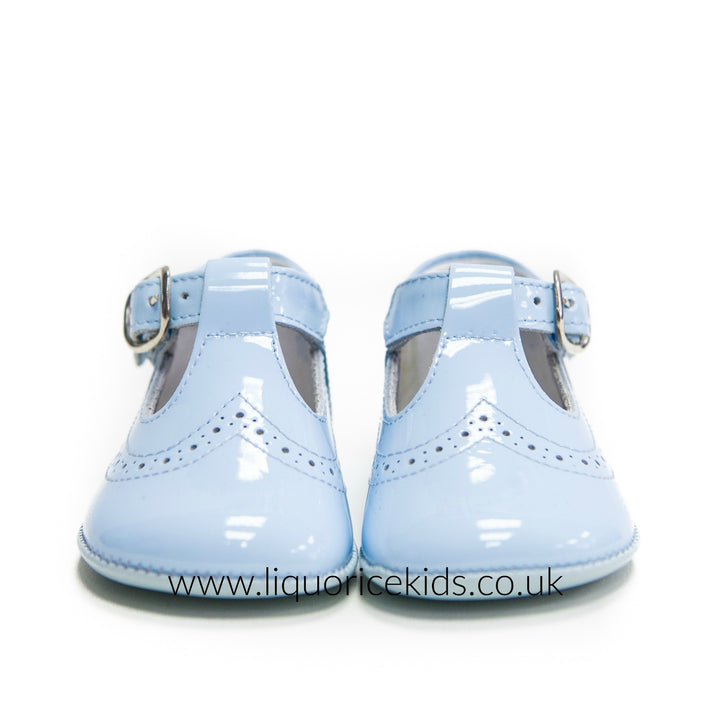 Andanines Baby Blue Patent Pram Shoe - Liquorice Kids