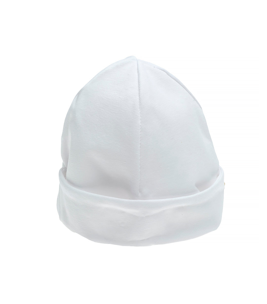 Laranjinha Baby White Cotton Hat