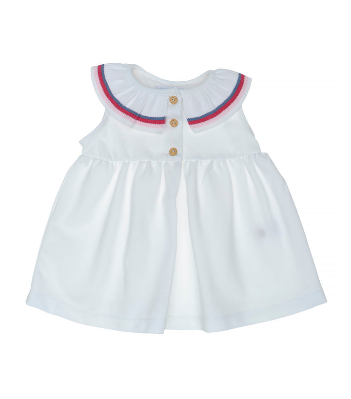 SS23 Laranjinha Girls White Tennis Dress V0426